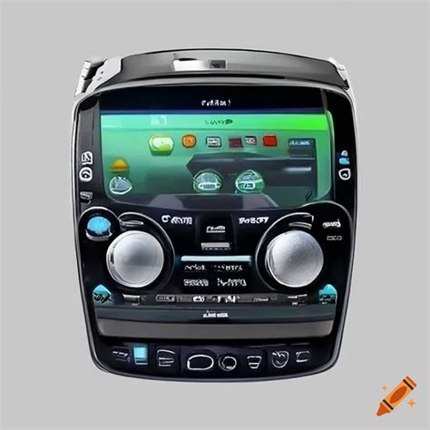 V Shaped Car Radio With Touch Screen And Interactive Buttons On Craiyon