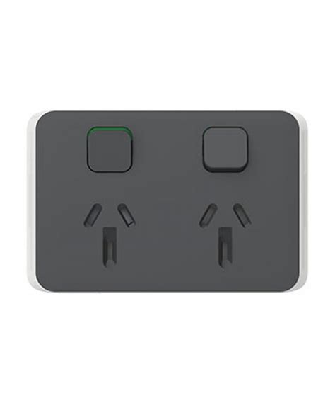 PDL395C AN PDL Iconic Skin Double Switched Socket 10A Anthracite