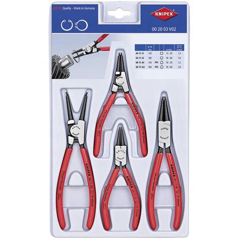 Szczypce do pierścieni Segera zestaw Knipex 4 szt 00 20 03 Cena