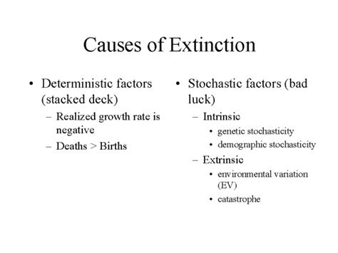 Causes of Extinction