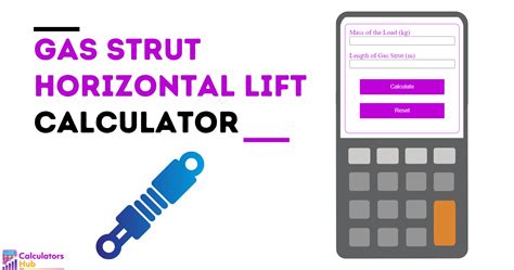 Gas Strut Horizontal Lift Calculator Online