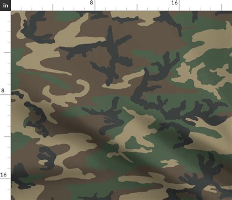 Standard Woodland Camo Fabric Woodland Camo By Ricraynor Etsy