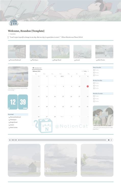 Aesthetic Themed Notion Templates In 2024 Notions Templates