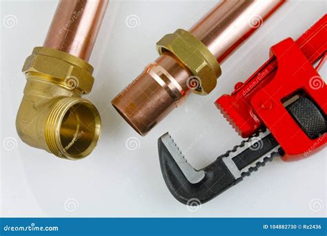 Plumbing Pipework Stock Photo Image Of Compression 104882730