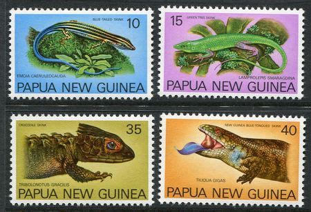 Stamps World Papua New Guinea Muh Stamps Skinks