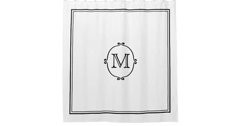 Elegant Custom Monogram Shower Curtain Zazzle