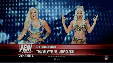 AEW Dynamite Jade Cargill Vs Taya Valkyrie For The AEW TBS Championship