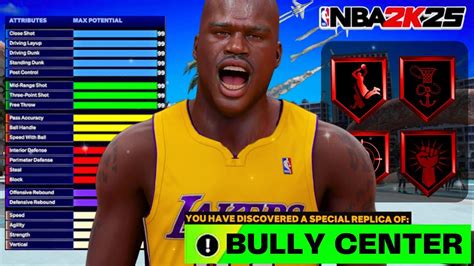 Bully Center Shaq Build Is The Scariest Center Build In Nba 2k25 Best Center Build In Nba