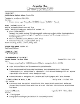 Resume Jacqueline Chen Pdf