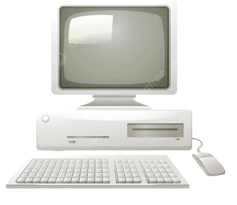 Old Computer Cartoon Appliance Typing Vector, Cartoon, Appliance ...