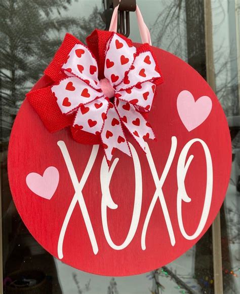 Valentines Day Door Hanger Xoxo Door Hanger Valentine S Etsy Valentines Cruise Door Decor