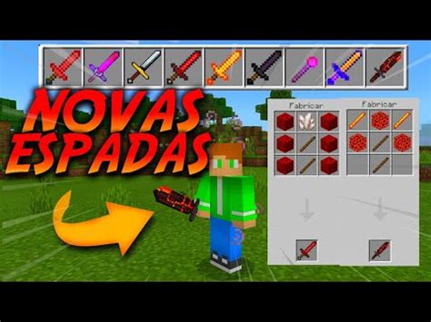 Como Ter Novas Espadas Efeitos No Minecraft Pe Addon Mod De Novas