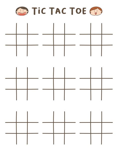 Best 12 Printable Blank Tic Tac Toe Sheet Templates [PDF Included – Artofit