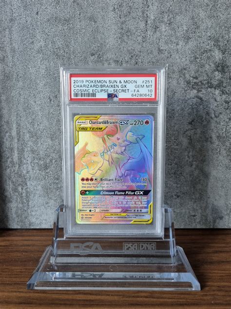 PSA 10 Charizard Braixen GX FA Cosmic Eclipse Pokemon TCG Hobbies