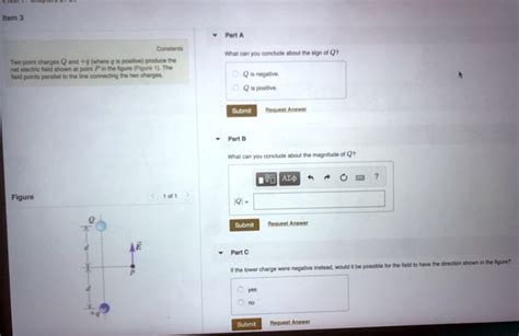 Solved Part A Constants Two Point Charges Q And Q Where Q Is