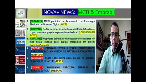 Inova News Mcti Embrapii Mcti Embrapii Lan Amento