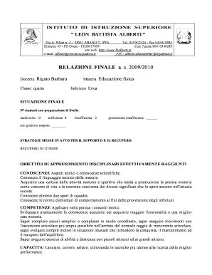 Compilabile Online Lbalberti Relazione Finale 4AE Educazione Fisica Pdf