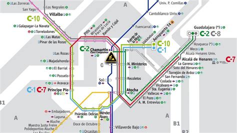 Plano de Cercanías Madrid Somos Madrid