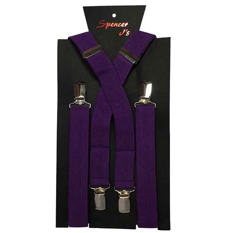 Violet Mens Suspenders 1inch X Back Spencer Js Tuxedo Warehouse