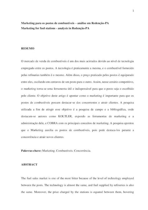 Pdf Marketing Para Os Postos De Combust Veis An Lise Em Fesar