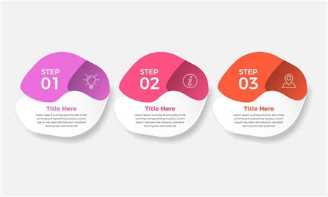 Premium Vector 3 Steps Modern Editable Process Chart Infographics Element