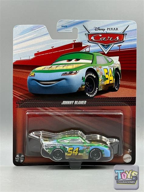 Disney Pixar Cars Johnny Blamer Faux Wheel Drive Metal Red Card