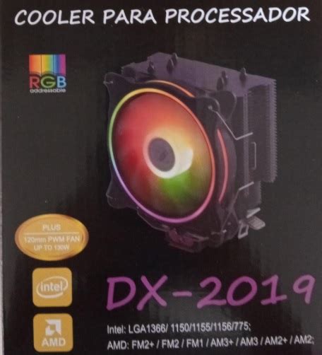 Cooler P Cpu Universal Intel Amd C Luz Argb Dx Bluinfo Inform Tica