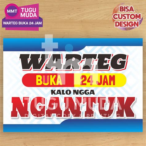 Jual Cetak Spandukbannermmt Warteg 24 Jam Warung Nasi Aneka Jajanan