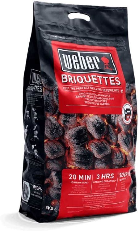 Weber Barbecue Charcoal Briquettes 8kg Fuel The Perfect BBQ Grill