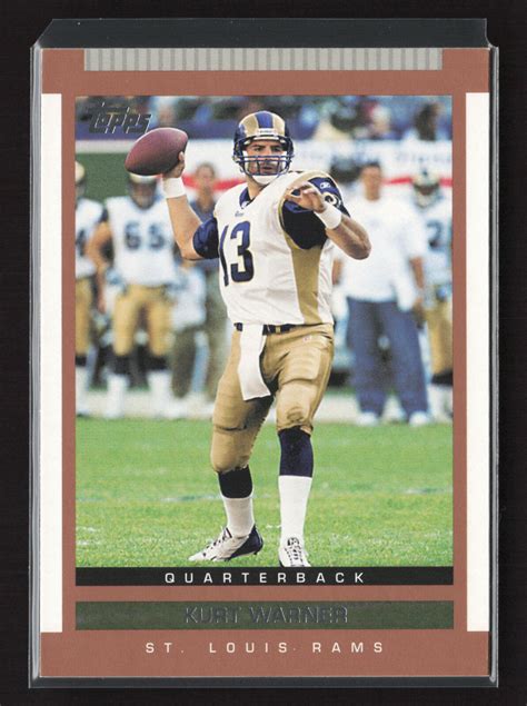 2003 Topps Draft Picks And Prospects 18 Kurt Warner St Louis Rams Ebay