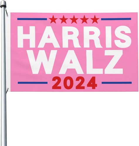 Pink Kamala Harris Waltz Flag X Outdoor Double Sided Kamala Harris