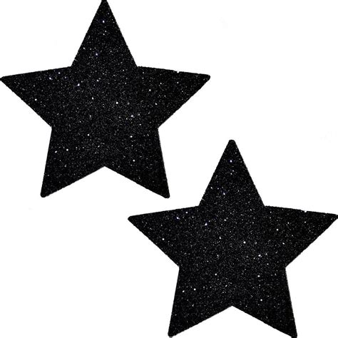 Neva Nude Pasty Star Glitter Black