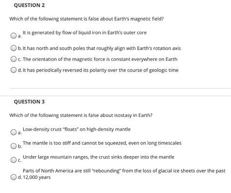 Solved QUESTION 2 Which Of The Following Statement Is False Chegg