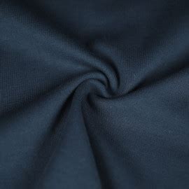 Tissu Jersey Maille Tricot Bord C Te Tubulaire Bleu Marine Pour