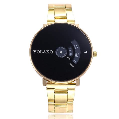 Yolako Yk Men Casual Quartz Watch Gold Black