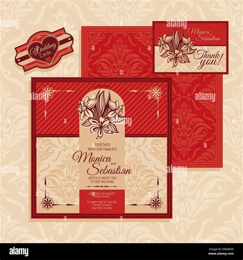 Floral Wedding Card Stock Vector Image Art Alamy