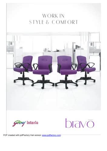 Fabric Godrej Bravo High Back Chair Fixed Arm At Rs 12848 In New Delhi