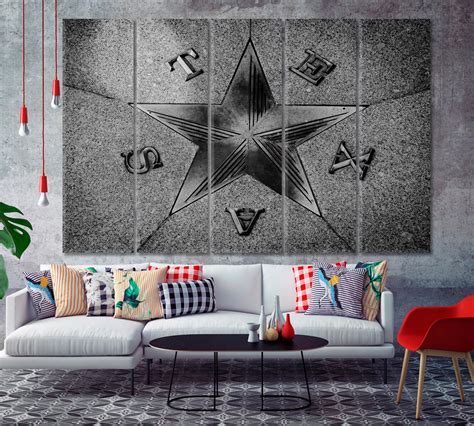 Texas Star Wall Decor Texas Wall Panels Modern Canvas Print | Etsy