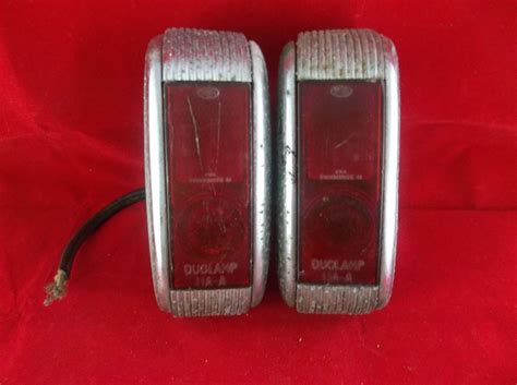 1941 Ford Tail Lights Pair OEM DUOLAMP 11A A Rat Rod Ford TailLights