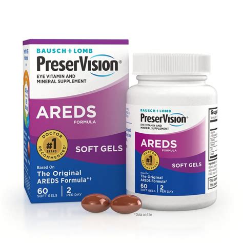 Bausch And Lomb Preservision Eye Vitamin And Mineral Areds Softgels 60 Ct Eye Vitamins Vitamins