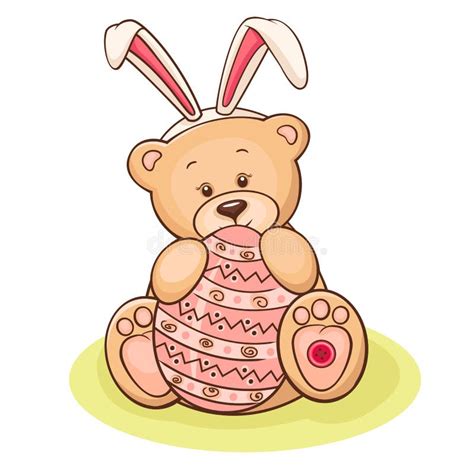 Easter Teddy Stock Vector Illustration Of Happy Easter 23510079