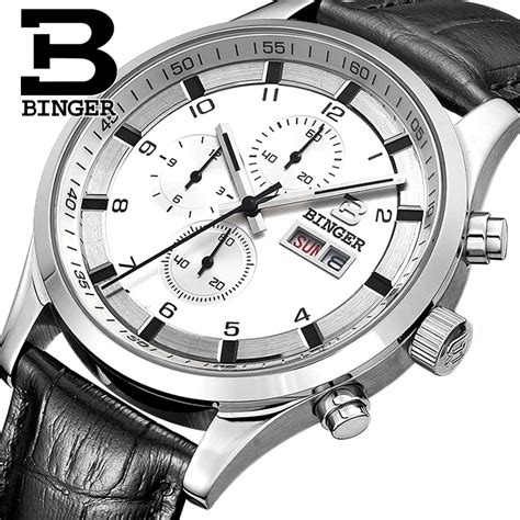 Switzerland Men S Watches Sapphire Binger Watch Men Brand Luxury Quartz