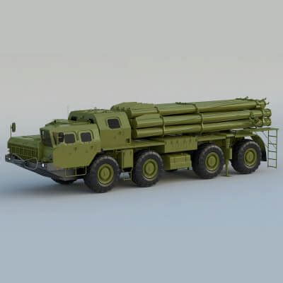 BM 30 Smerch Rocket Launcher Camouflage - 3D Model by frezzy