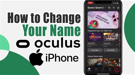 How To Change Your Name On Oculus On Iphone Youtube