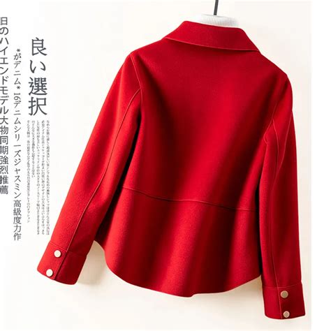 High Quality Double Sided Woolen Coat For Women 2024 New Short