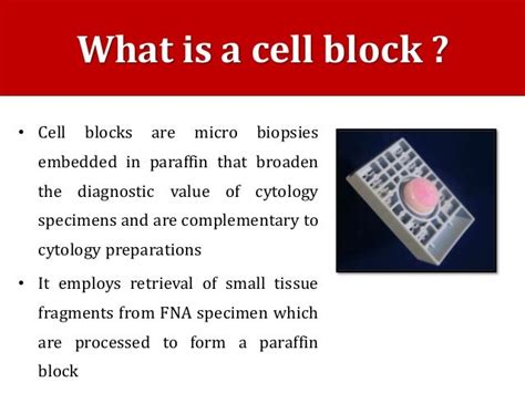 Cell Block And Its Utility