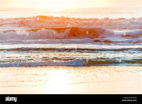 Colorful East Coast Sunrise At Ponte Vedra Beach Just South Of