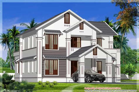 Sloping Roof Kerala Home Design At 2400 Sqft