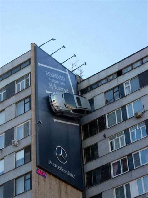 Impressive Mercedes Benz Billboard In Greece Street Marketing