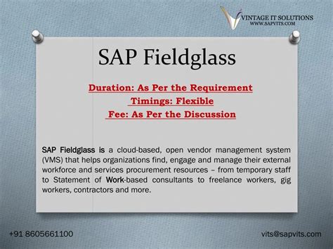 PPT Fieldglass PDF SAP Fieldglass Online Training PowerPoint